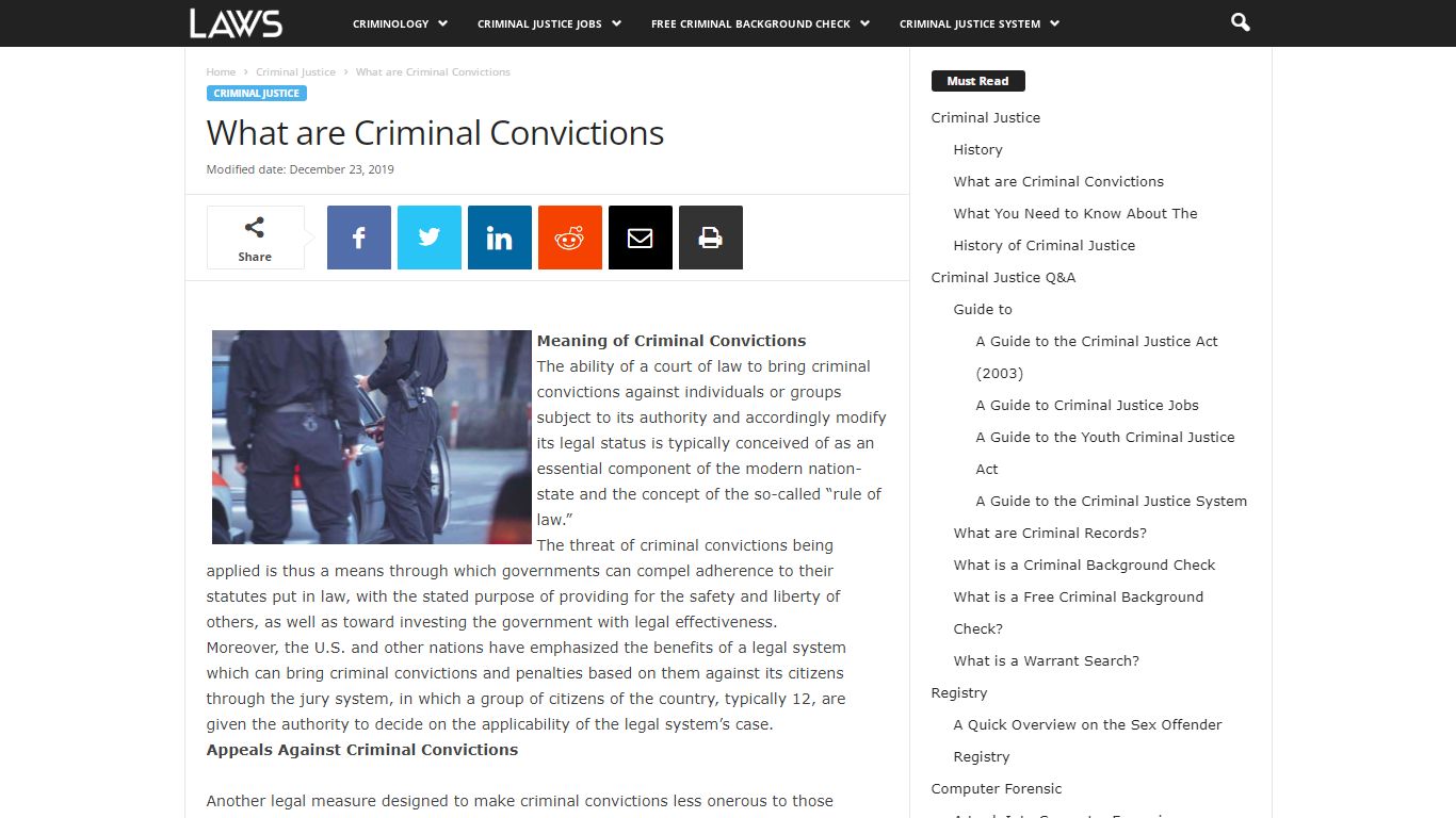 What are Criminal Convictions - LAWS.com - Criminal Justice